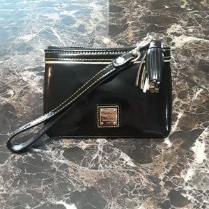Rooney & Bourke Black Patent Leather Key Ring